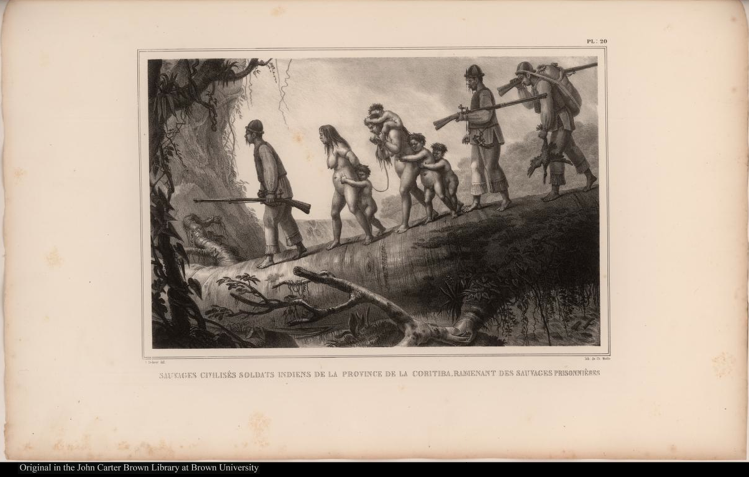 “Civilized Indian Soldiers of the Province of Cortiba Bringing the Saved"